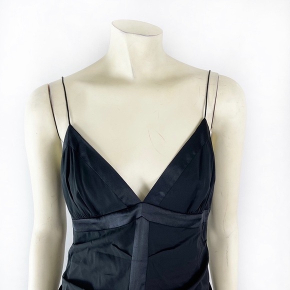 Nicole Miller Silk Black Midi Dress size 10 - Picture 4 of 7